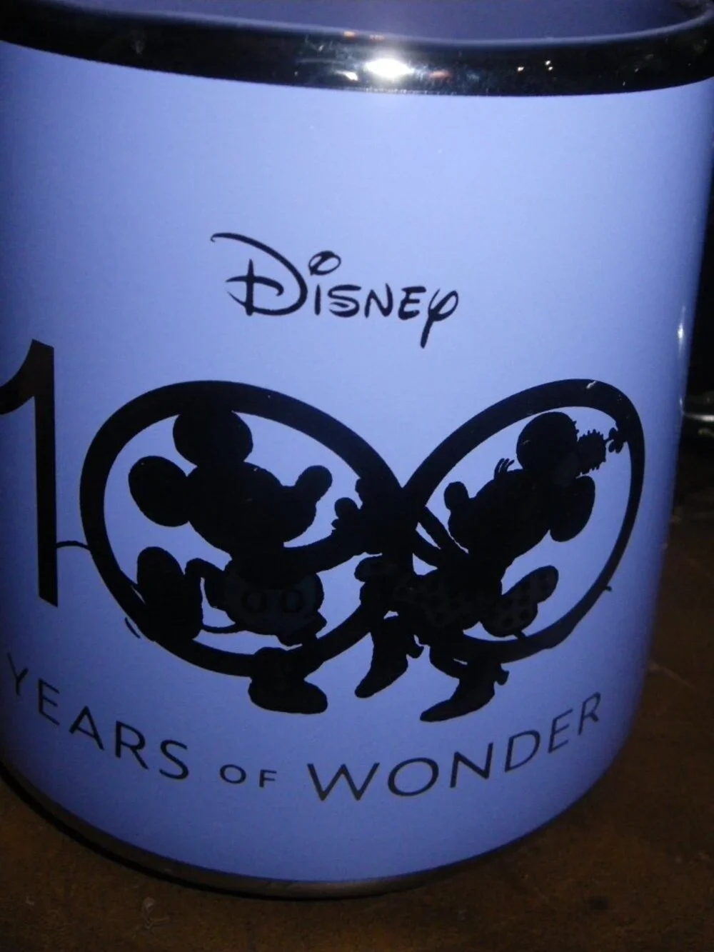 Disney 100 Years of Wonder Large Coffee Tea Mug Mickey Minnie Bling! Bling!